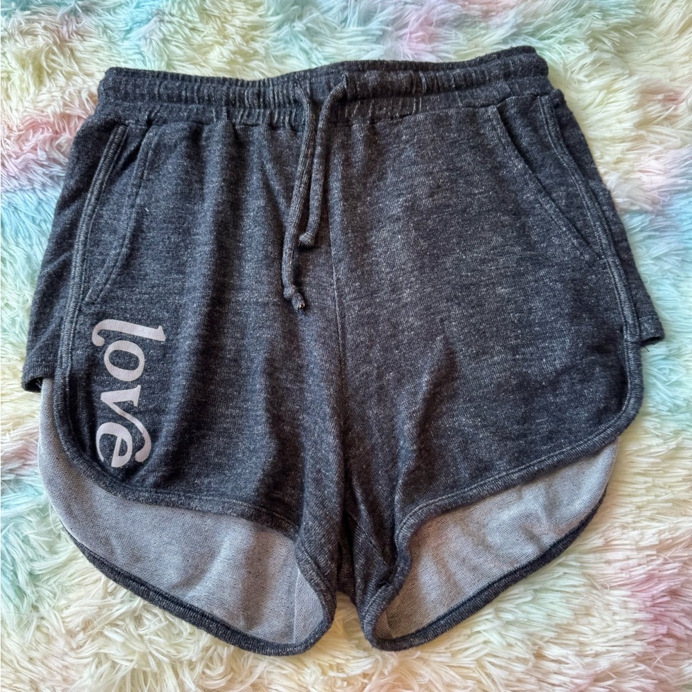 Good Hyouman Grey Love Sweat Shorts View 3